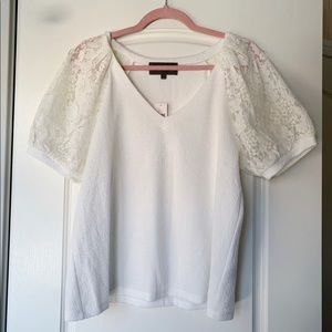 SOLD - Anthropologie Sunday In Brooklyn White Lace Top